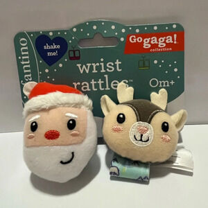Infantino Santa and Reindeer Holiday Wrist Rattles